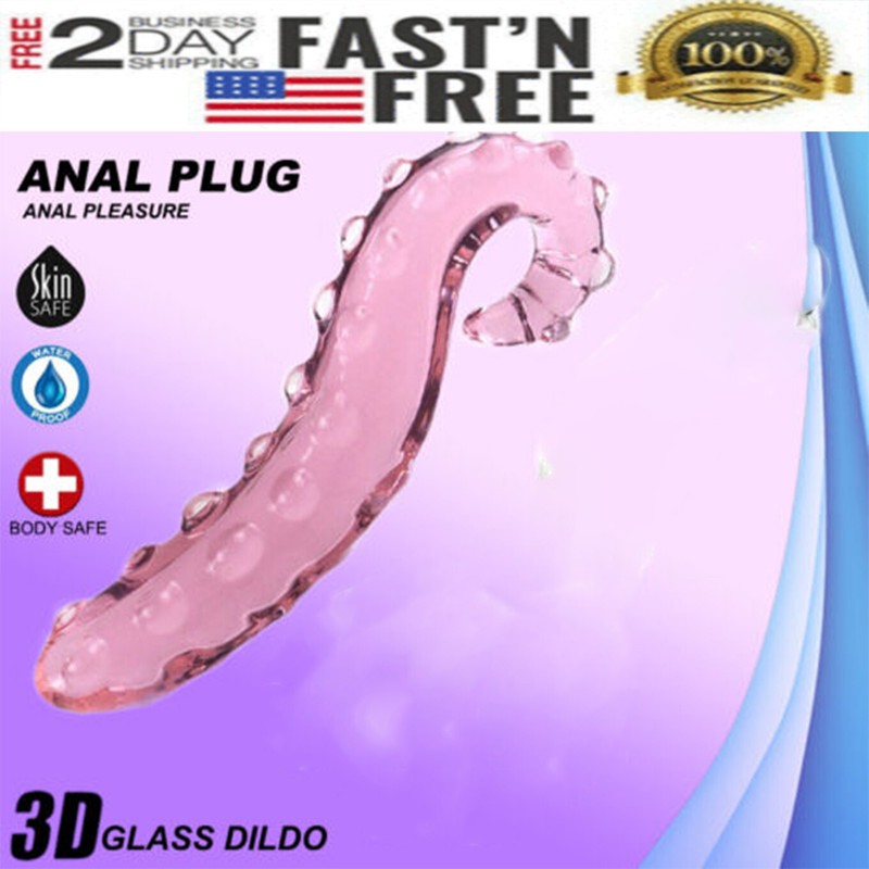 Crystal Glass Dildo Hippocampus Tentacles Beaded Anal Plug Butt Plug Sex Toy