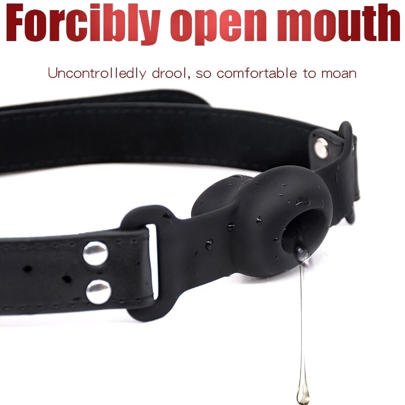 Bondage Oral Mouth Gag Mouthwatering Drooling BDSM Plug Open Mouth Adult Sex Toy