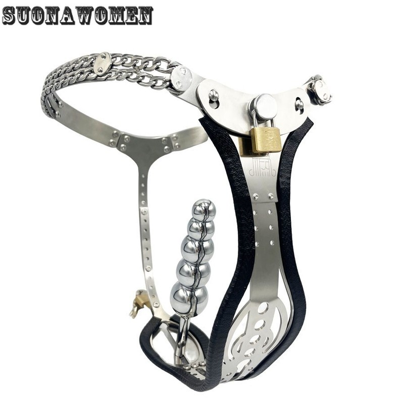 Stainless Steel Chastity Belt Adjustable Pants BDSM Chastity Device Sex Toys gallery