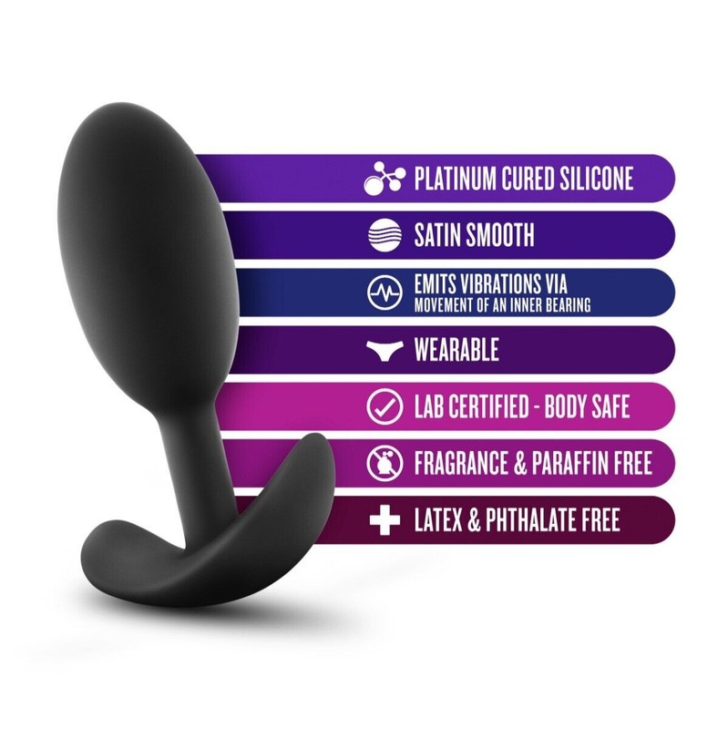 Silicone Wearable Hollow Anal Beads Butt Plug with Vibrating Weight Anal Trainer gallery