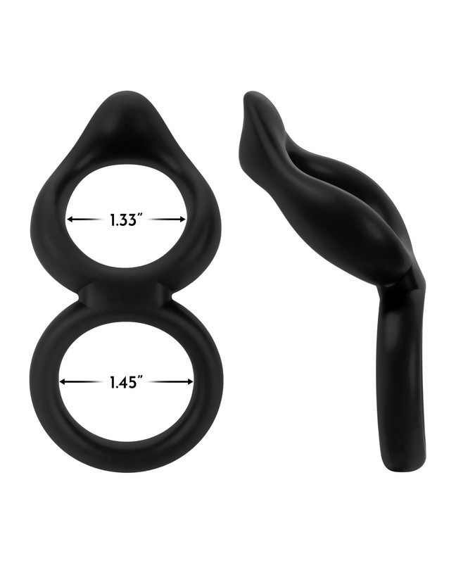 Penis Ring Constriction Ring Silicone Black Forto Penis and Ball Performance
