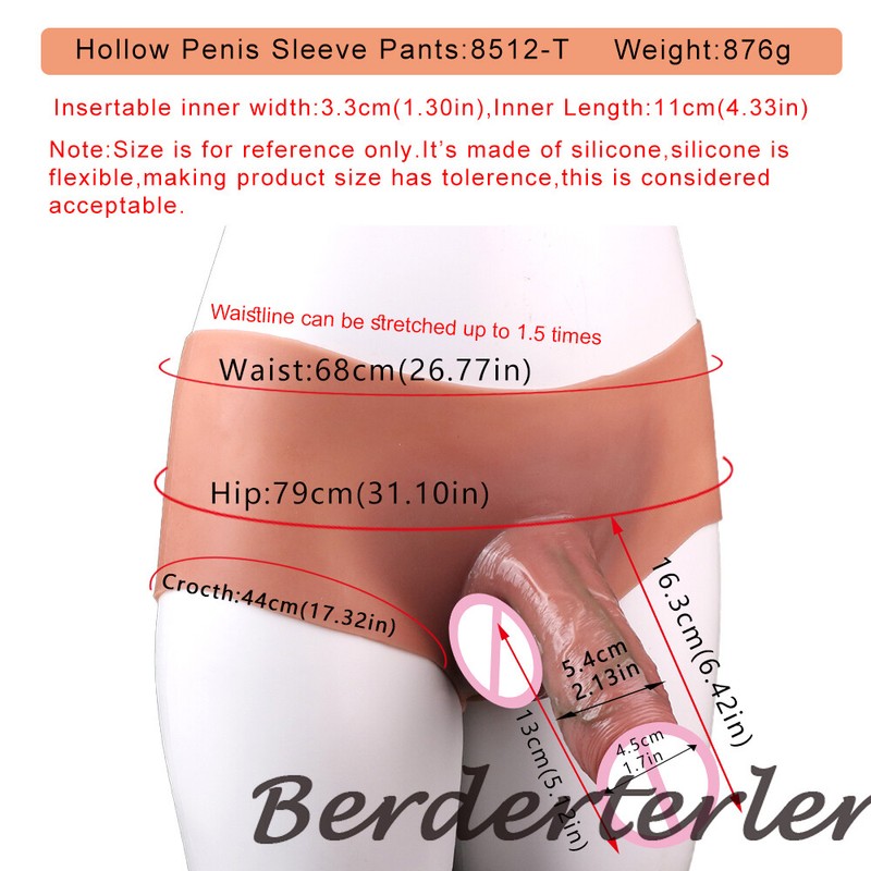 Strap-on Penis Sleeve Pants with Hollow Dildo For Man Enlarged Sleeve Sex Toys gallery
