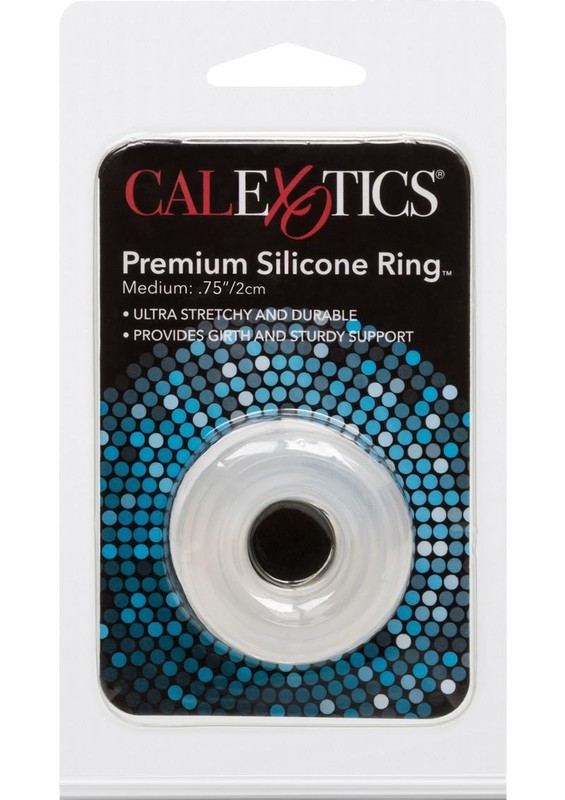 CAL EXOTICS Premium Silicone .75&Prime; Cock Ring Stretchy Erection Ring CLEAR MEDIUM