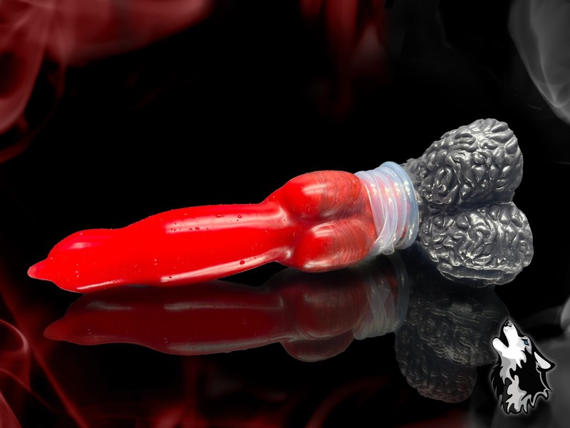 Squirting Fantasy Knotted Lucky Dildo – Platinum Silicone Adult Toy Multicolor