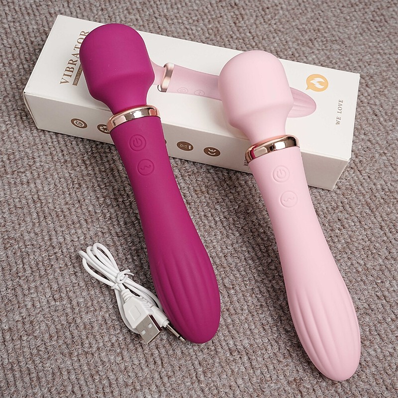 3-IN-1 Heating Double Heads Vibrator 20 Frequency Masturbation Sex Toys Massager gallery