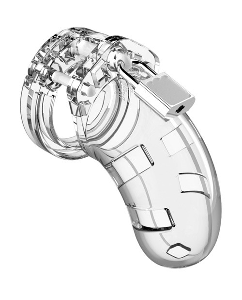 Shots Man Cage Chastity 3.5&Prime; Cock Cage Model 1 – Clear