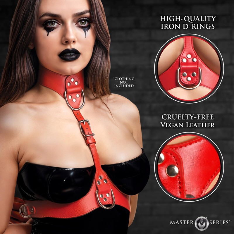 MASTER SERIES Female Chest Harness. Durable Vegan Leather and Adjustable. Large gallery