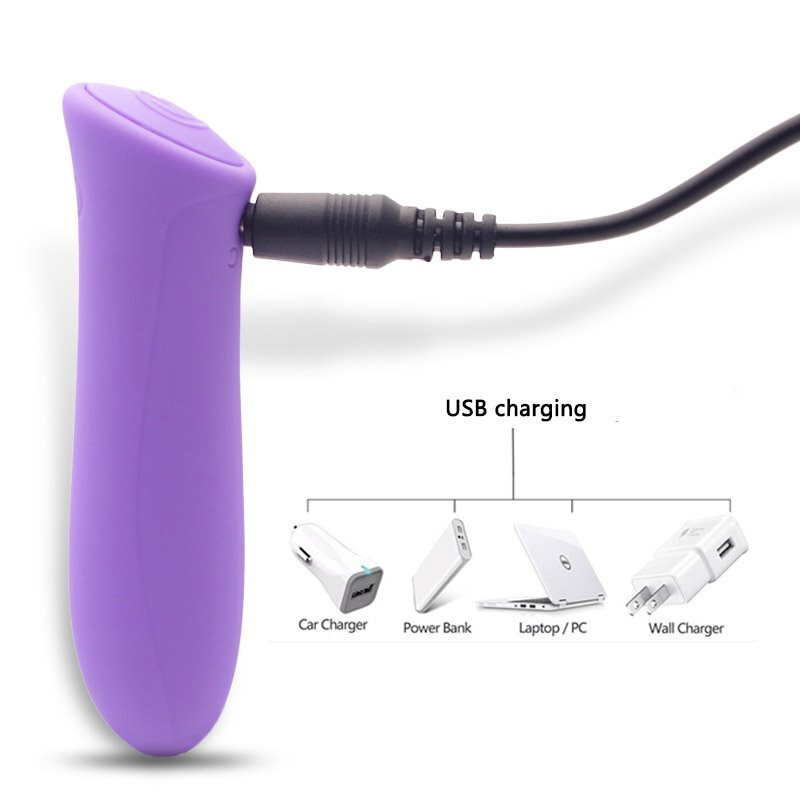 Wireless Rechargeable Mini Vibrating Bullet Vibrator Foreplay Sex Toy for Couple gallery
