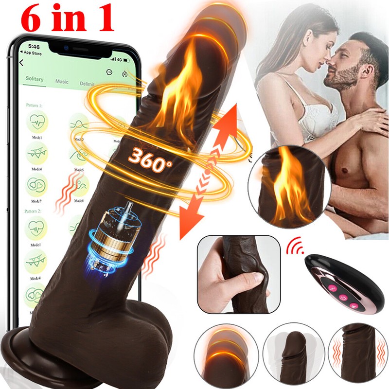 Automatic Heating Thrusting Dildo Vibrator Hands-Free Machine Sex Toys for Women gallery