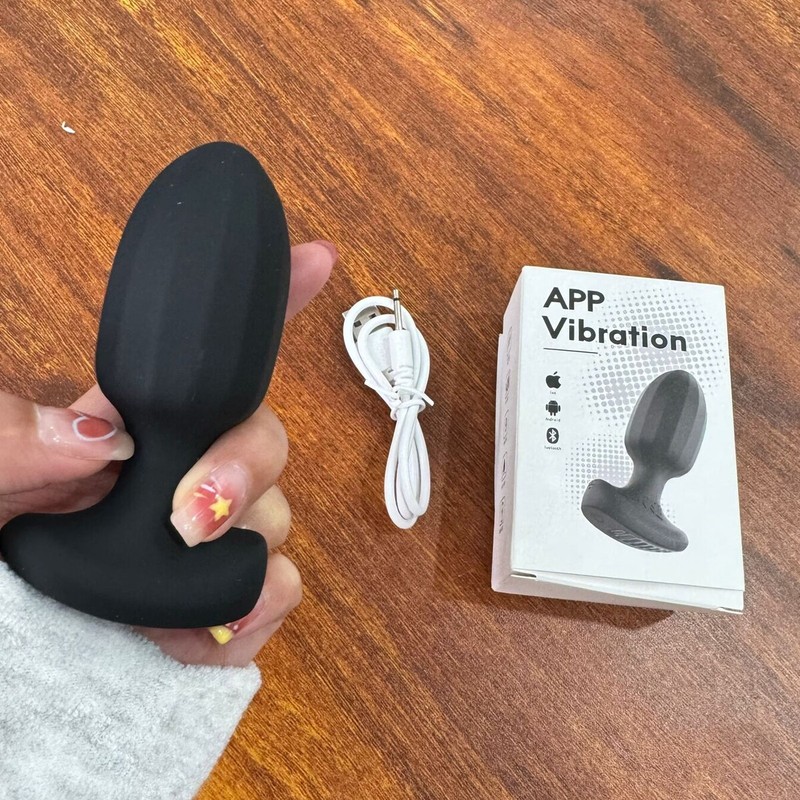 LED Light Up Anal Butt Plug Vibrating Dildo G Spot Stimulator Sex Toys Women Men
