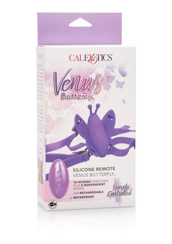 Venus Butterfly Silicone USB Rechargeable Strap-On with Remote Control –