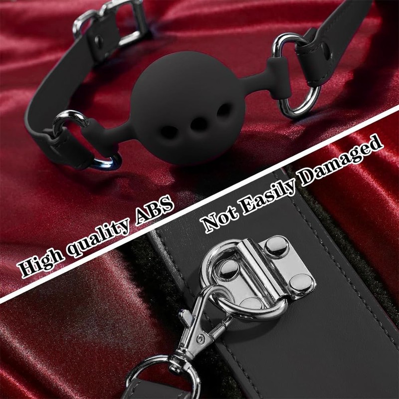BDSM Bondage Restraints for Adult Toys, 12 Pcs Gear and Black gallery