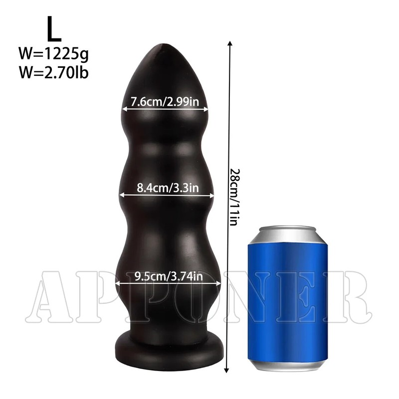 11CM Huge Anal Beads Dilator Butt Plug Suction Cup dildo Prostate Massager Toys gallery