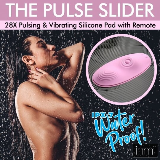 The Pulse Slider 28X Pulsing & Vibrating Silicone Grind Pad w Remote Grinder Pin