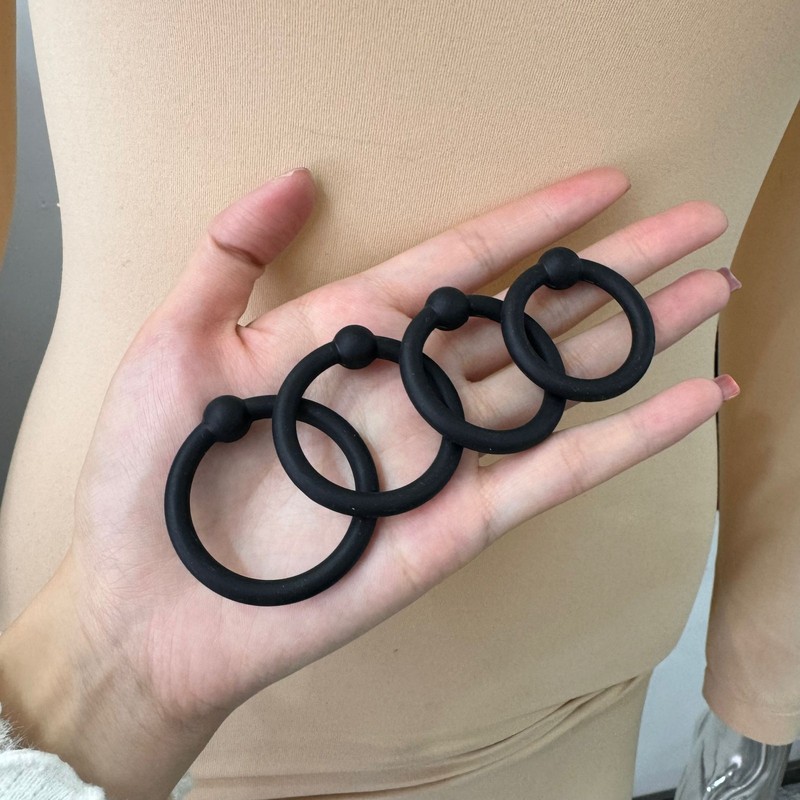 4PCS Cock Rings Delay Ball Stretcher Silicone Penis Rings Super Stretchy Sex Toy gallery