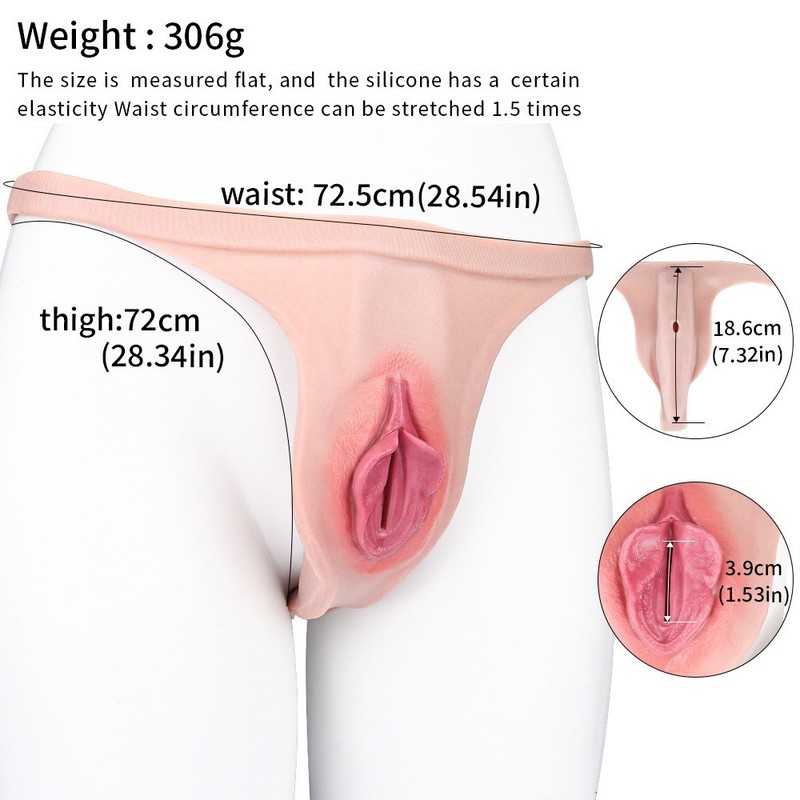 Silicone Fake Vagina Thongs Hiding Gaff Underwear Sex Toys for Transgender Sissy gallery