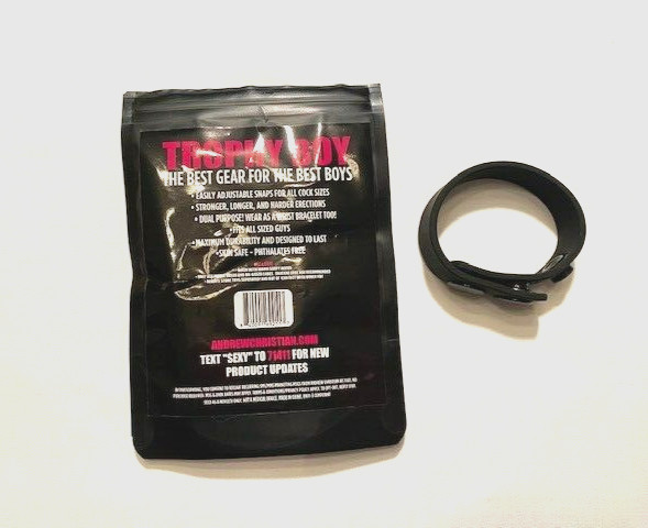 Andrew Christian Adjustable 2-Snap Silicone Cock Ring - Black (9211) gallery