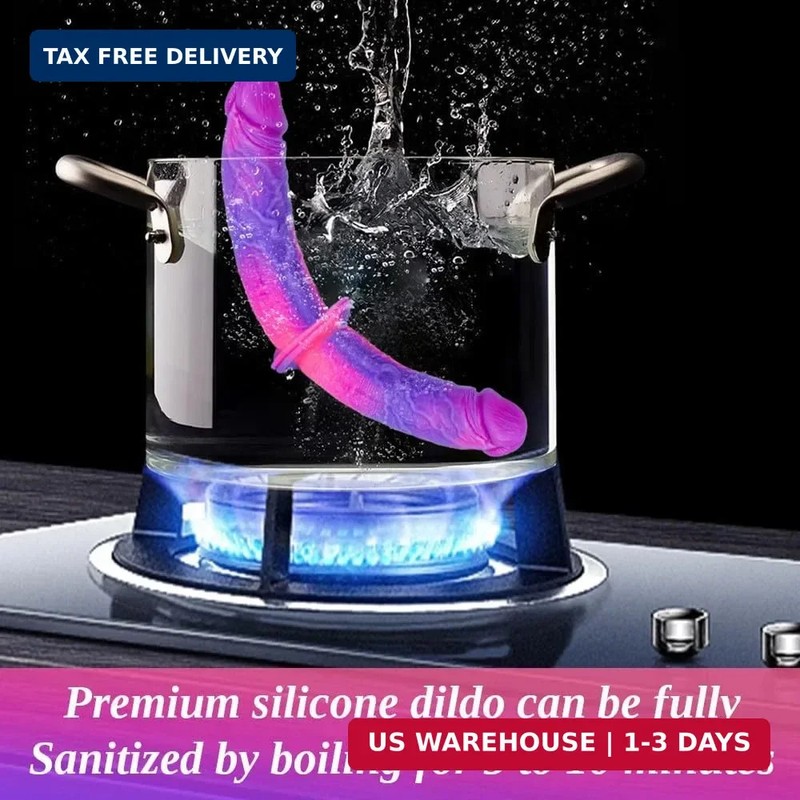 14" * 1.3" Silicone Double Head Fantasy Small Dildo with Suction Cup, 2 Pcs 7" R gallery