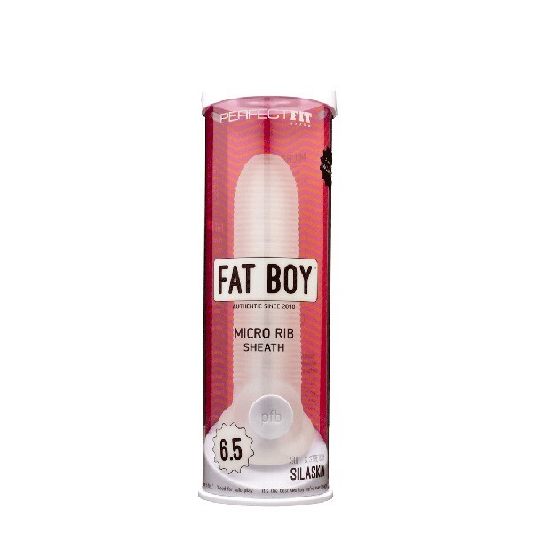 Perfect Fat Boy Micro Ribbed Penis Sheath 6.5&Prime; Clear
