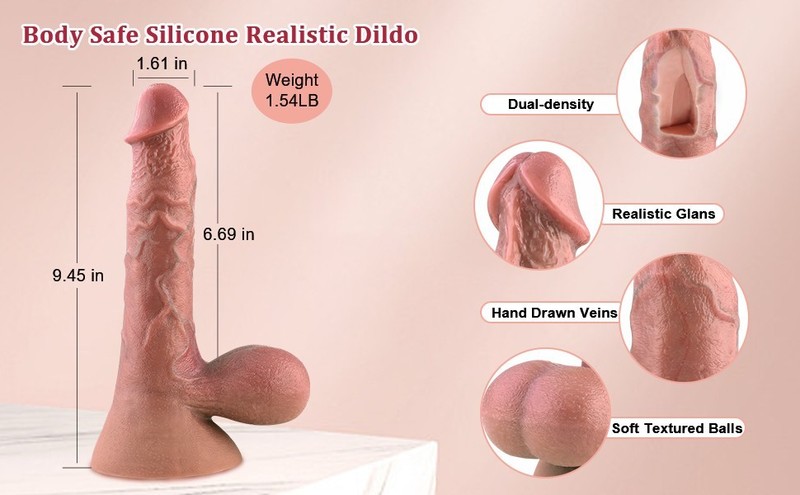 9.4 Inch Wildolo APP Remote Controlled Silicone Realistic Premium Vibrator Dildo gallery