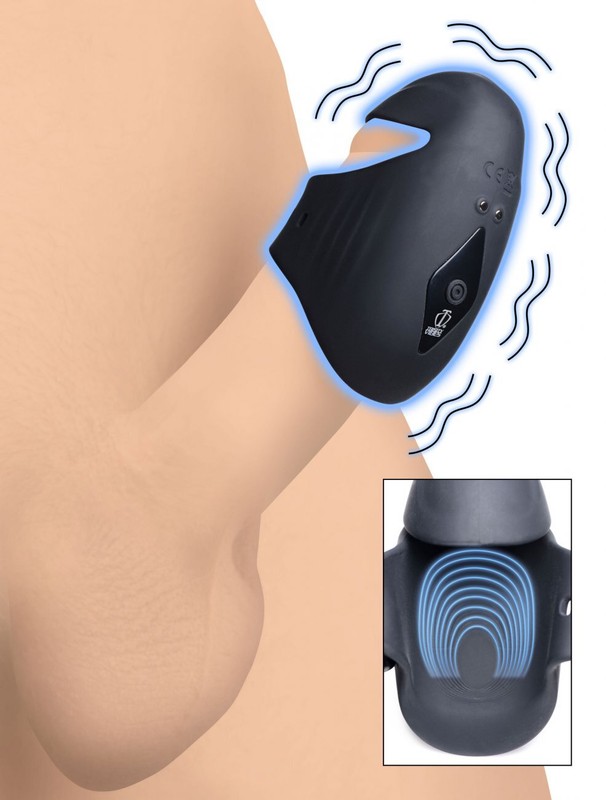 Trinity Men 8 Functions Vibrating Silicone Rechargeable penis-sleeve Sex Toy