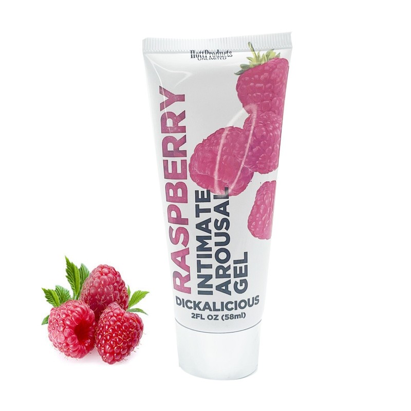 Dickalicious Edible Flavored Gel Arousal Lube Lotion Penis Cream – Raspberry