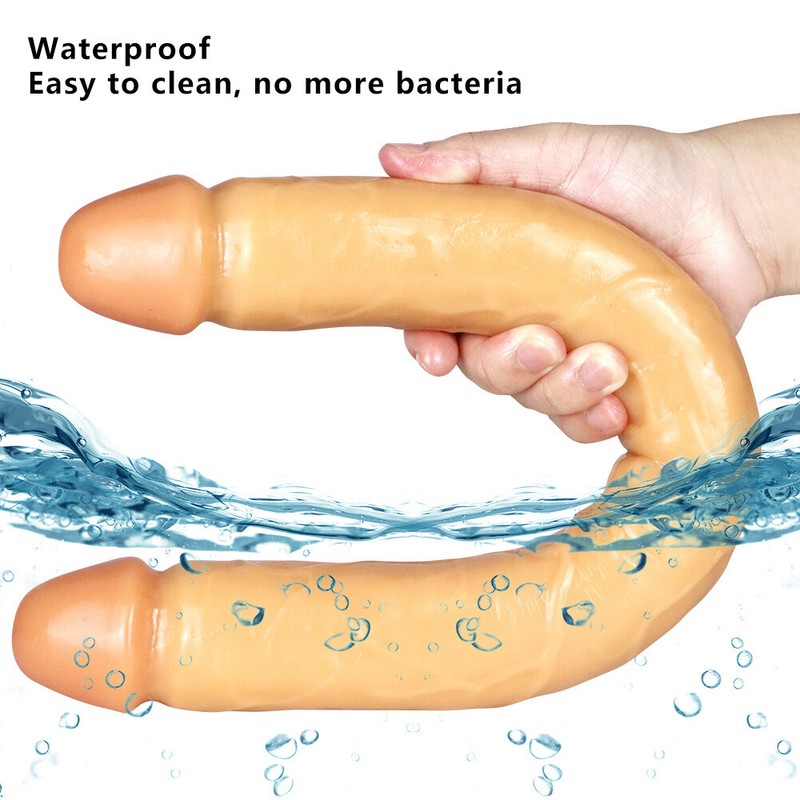 Realistic Big Penis PVC Dildo Double Ended Cock Anal Vagina Female Sex Toys D7 gallery