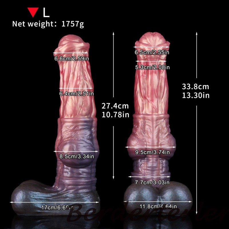S/M/L Fantasy Realistic Double-layer Liquid Silicone Dildo with Suction Sex Toys gallery