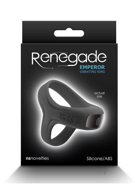 Renegade Emperor Rechargeable Silicone Vibrating Cock Ring – Black