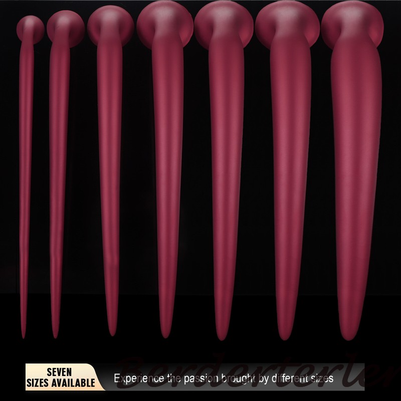 Long Red Anal Plug Deep Anal Masturbation Tool Silicone Butt Plug Anal Sex Toys gallery