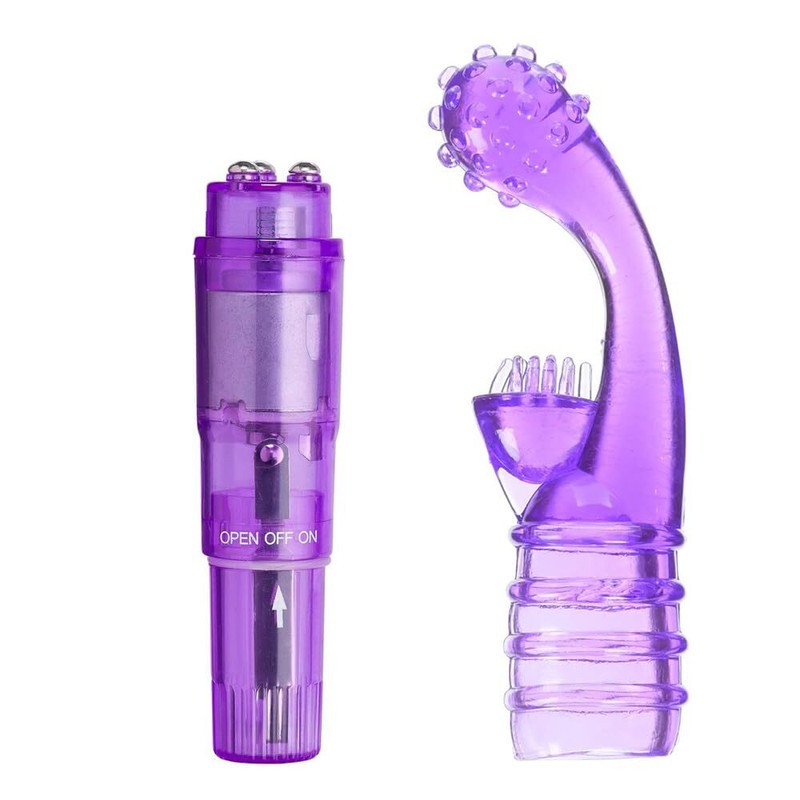 Rocket Vibrator with Curved G-Spot & Clitoral Stimulating Attachment