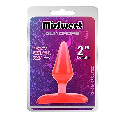 Basic Training Gun Drops Red 6,6 x 2,4cm Anal Butt Plug Sex Toys for Beginners M