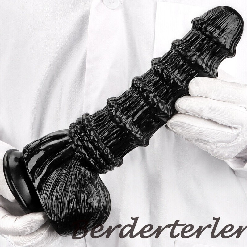 11&Prime; Long Ribbed Dildo Dong Anal Butt Plug In-depth ASS Dilator Adult Sex Toy