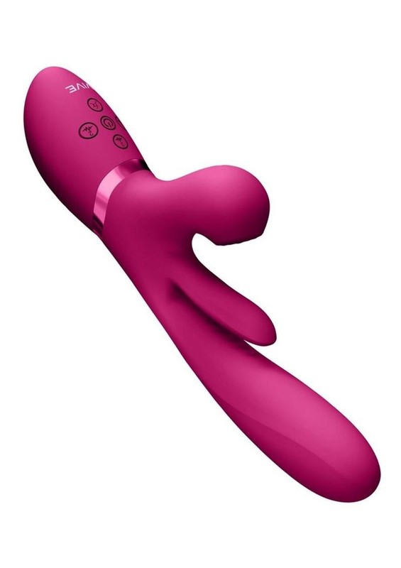 Triple Motor Thrusting G-Spot With Flapper and Air Wave Stimulation Vibrator gallery