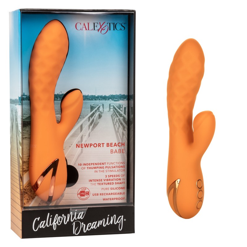 California Dreaming Newport Beach Babe Silicone Thumping Vibrator Rechargeable