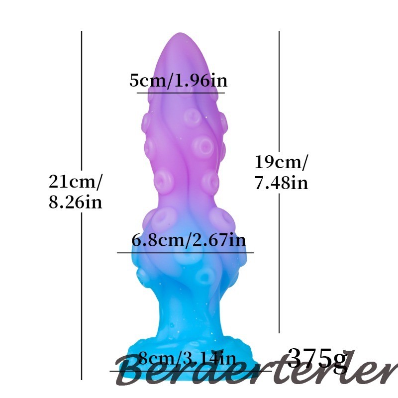 Blue Purple Silicone Dildo Anal Plug Masturbator Butt Plug Female Anal Sex Toys gallery