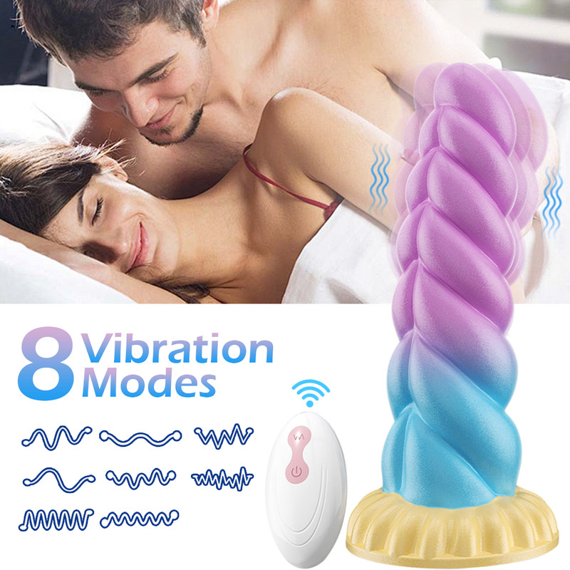 Realistic Dildo with Suction Cup 8 Vibration Modes Remote Control Penis Sex Toy gallery