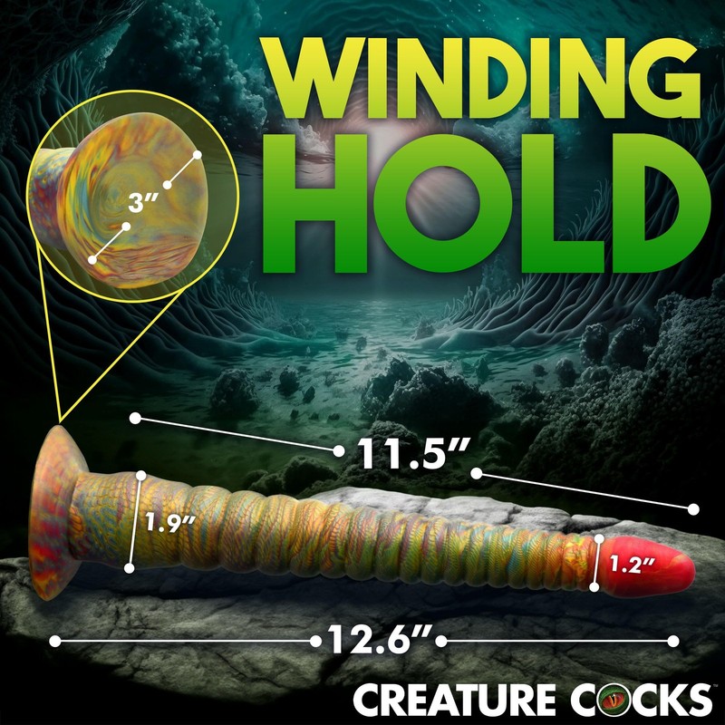 CREATURE COCKS Slim Tentacle Silicone Dildo for Men, Women & Couples. Firm and gallery