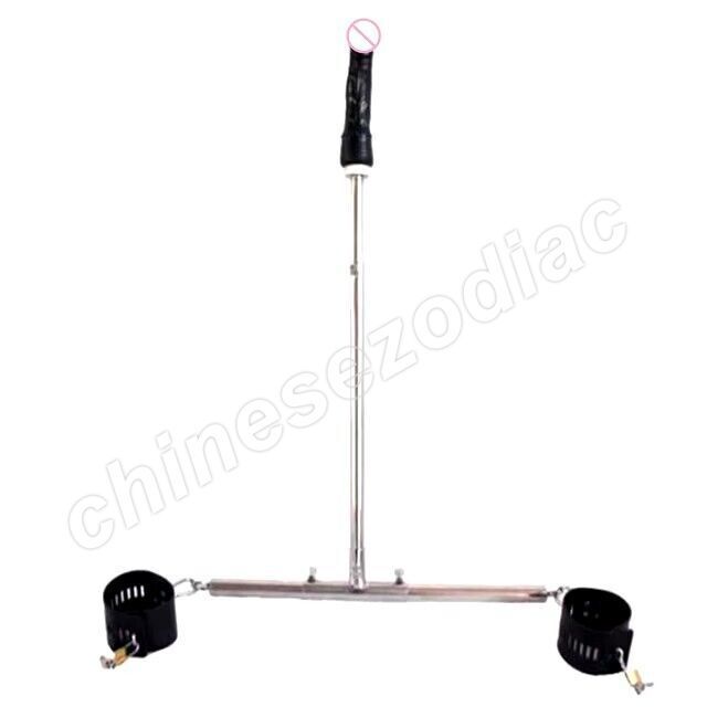 Metal Frame BDSM Device Ankle cuffs Dildo Anal Plug Spreader Open Leg Sex Toys gallery