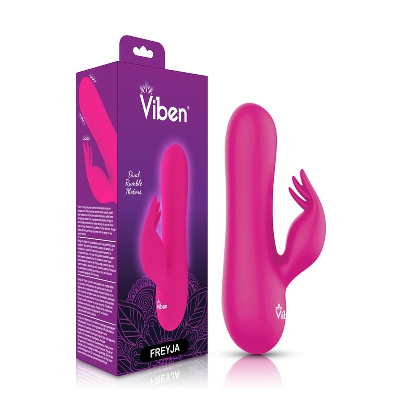 Freyja Mini Triple Ticklers Rabbit Vibe – Hot Pink