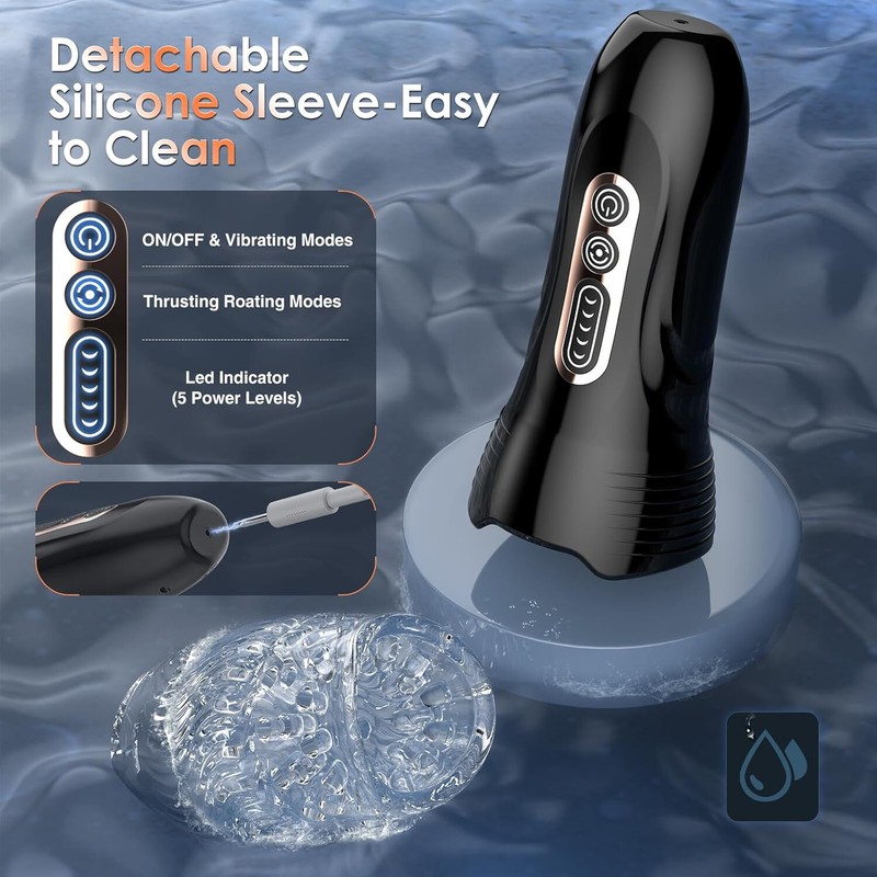 Automatic Rotating Thrusting HandsFree Cup Stroker Male Masturbaters Men Sex Toy gallery