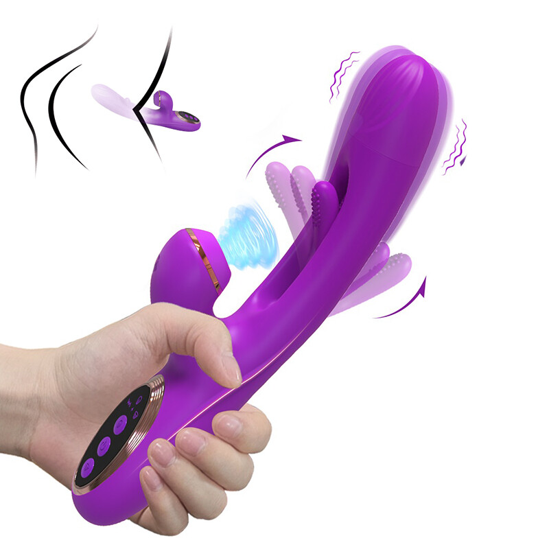 Rechargeable Patting Rabbit Vibrator Dildo G-spot Massager Sex Toy For Women