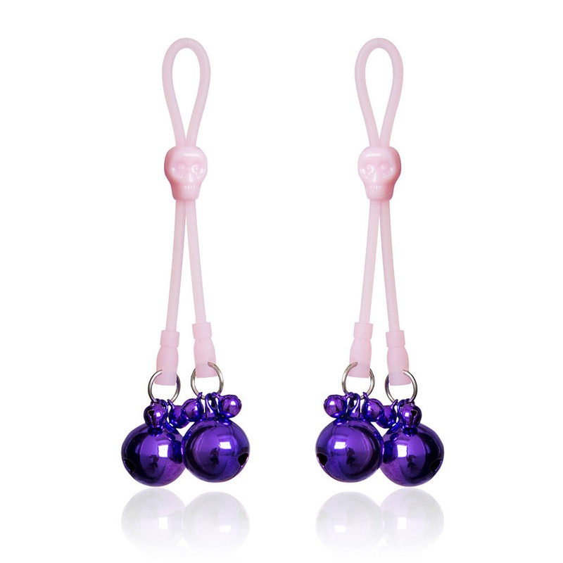 Nipple Clamps Tie with Bells SM Bondage Role Play Sex Toys for Couples US #AJ