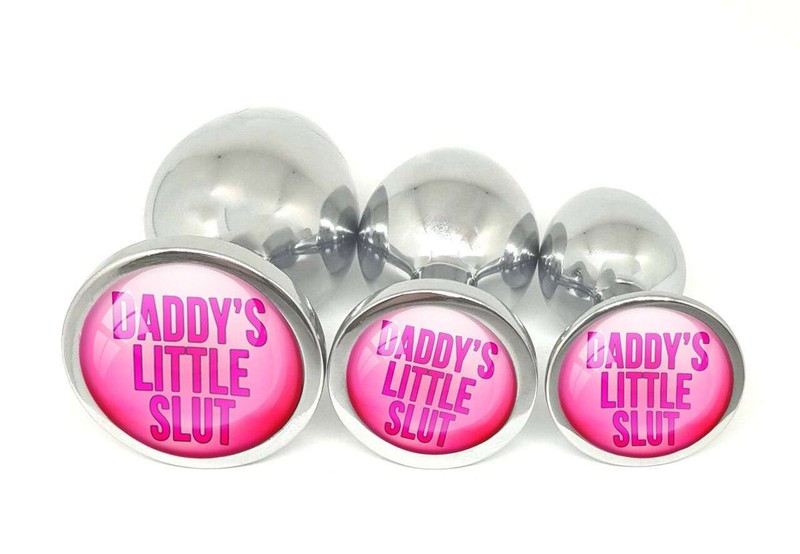 DADDYS LITTLE SLUT Pink Anal Butt Plug ddlg cglg Babydoll Hotwife Princess Vixen