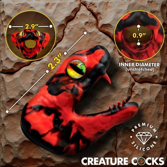 Master Cobra Silicone Cock Ring - Red gallery