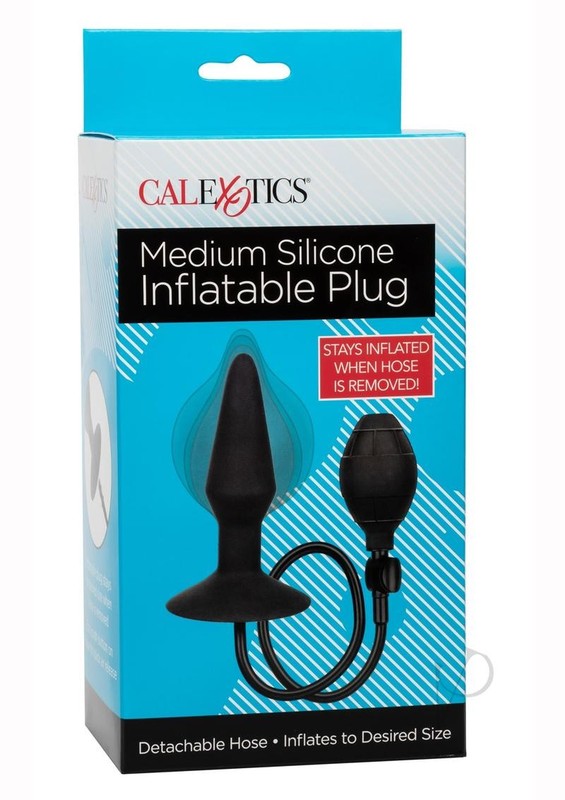 Medium Silicone Inflatable Plug – Black