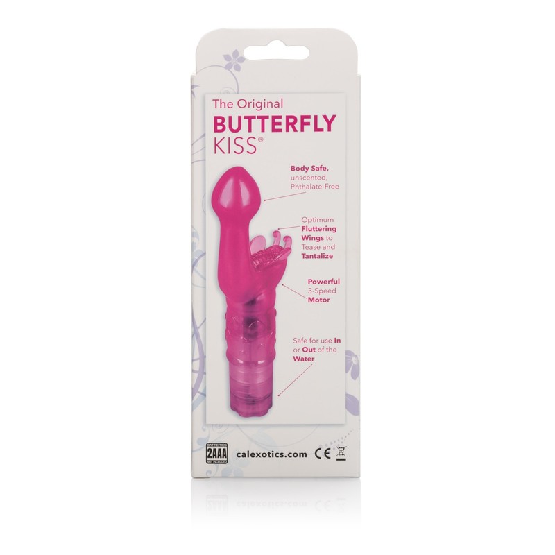 CalExotics The Original Butterfly Kiss Pink G-spot Clitoral Vibrator Vibe gallery