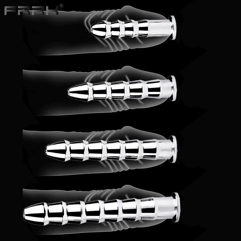 Hollow Stainless Steel Penis Dilator Sounding Metal Urethral Stretching Plug NEW gallery
