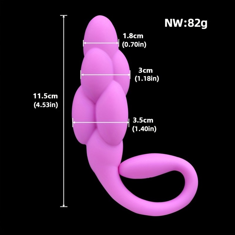 1Pc Colorful Mini Liquid Silicone Tail Plug, Soft G-spot & Anal Stimulator gallery