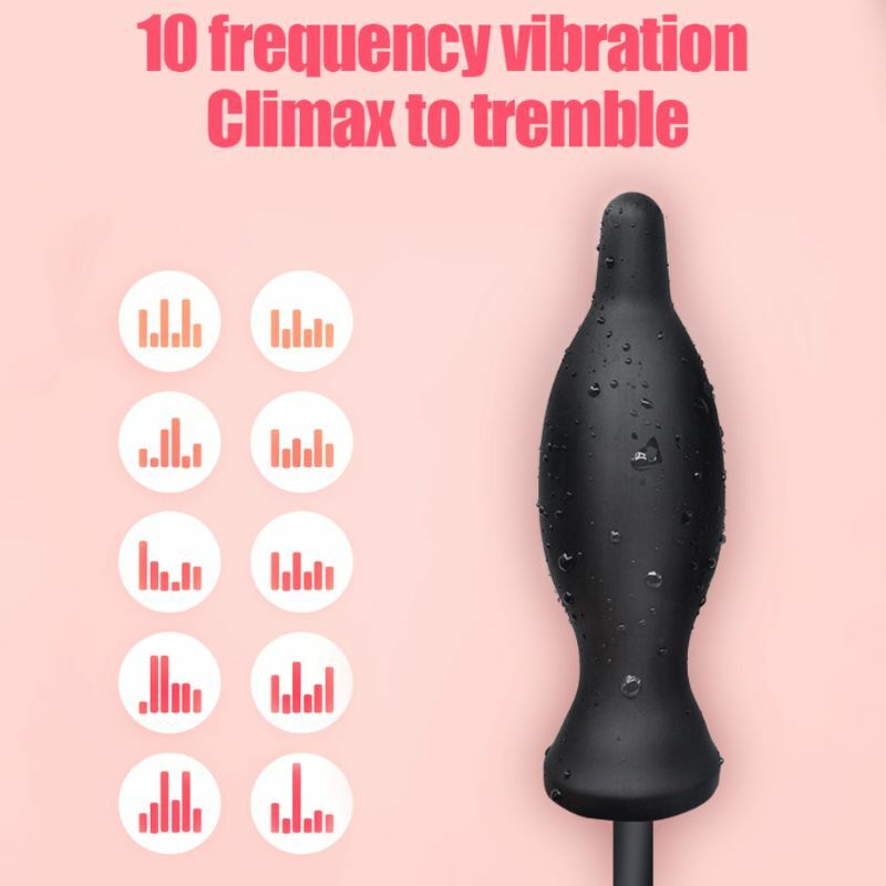 10 Speeds Large Inflatable Anal-Butt Plug Dildo-Expandable Pump-Vibrator-Sex-Toy gallery
